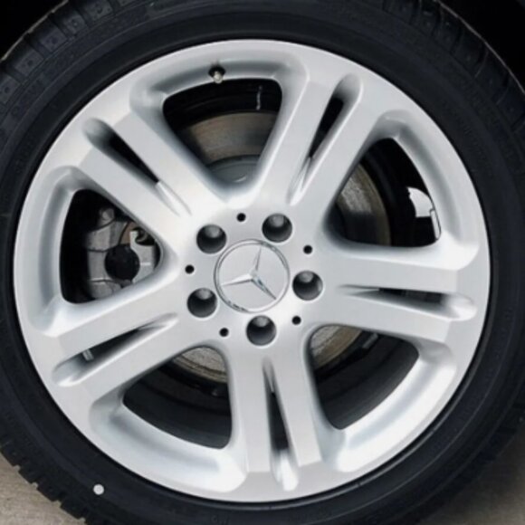 NEW Silver Chrome Mercedes Wheel Hubcaps 75mm - Picture 3 of 3